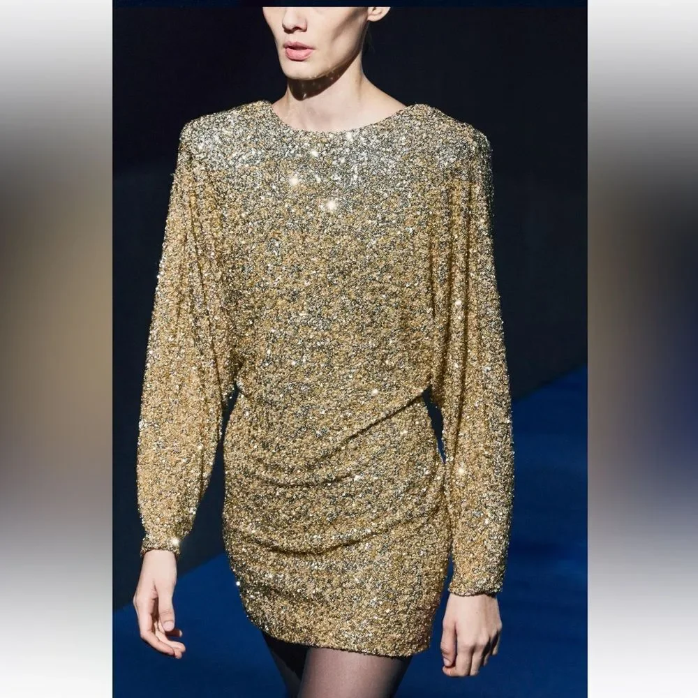 Zara sequin mini dress ZW collection - Picture 6 of 13